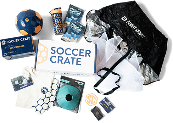 soccer accessories, soccer gear from plate crate, soccer box 