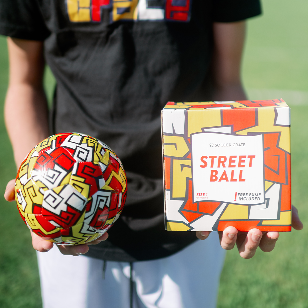 Soccer crate, size one soccer ball, size 1 soccer ball