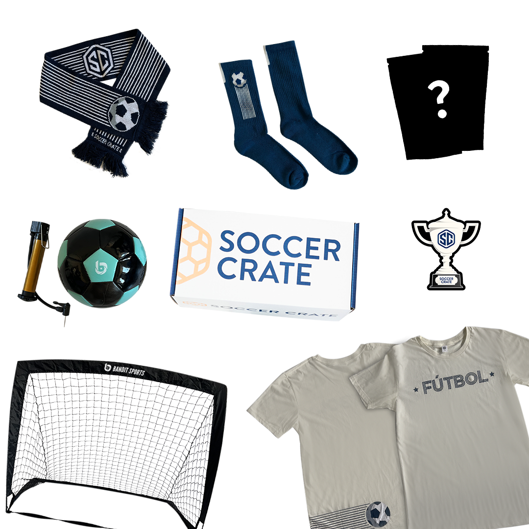 soccer crate, soccer socks, soccer scarf, soccer net portable